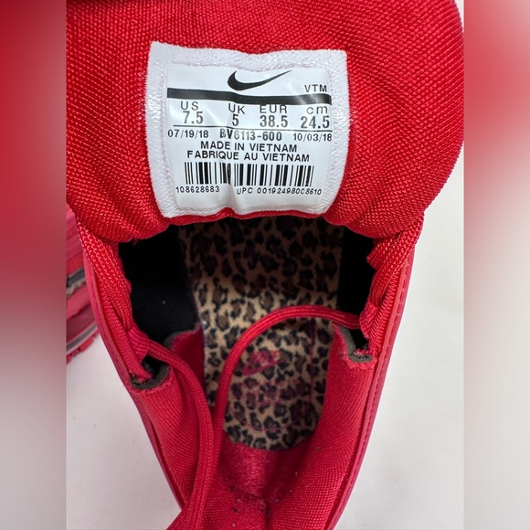 Nike Air Max 97 Red Leopard Womens Size 7.5 Athletic Shoes Sneakers - Picture 4 of 13